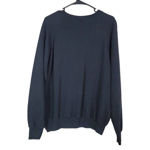 Vintage BW Bassett Walker Crewneck Sweatshirt Black Floral Print Size XL - Picture 2 of 4